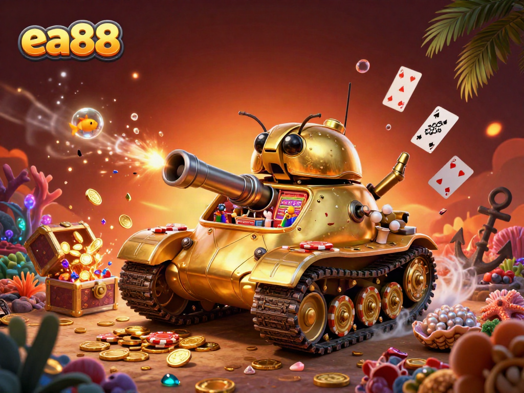 Win big with ea88 as a golden casino beetle tank erupts with fun and fortune.